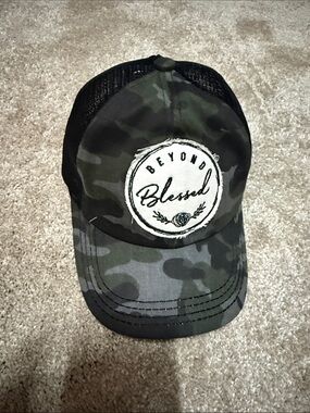 C.C Black Mesh Camo Baseball Cap